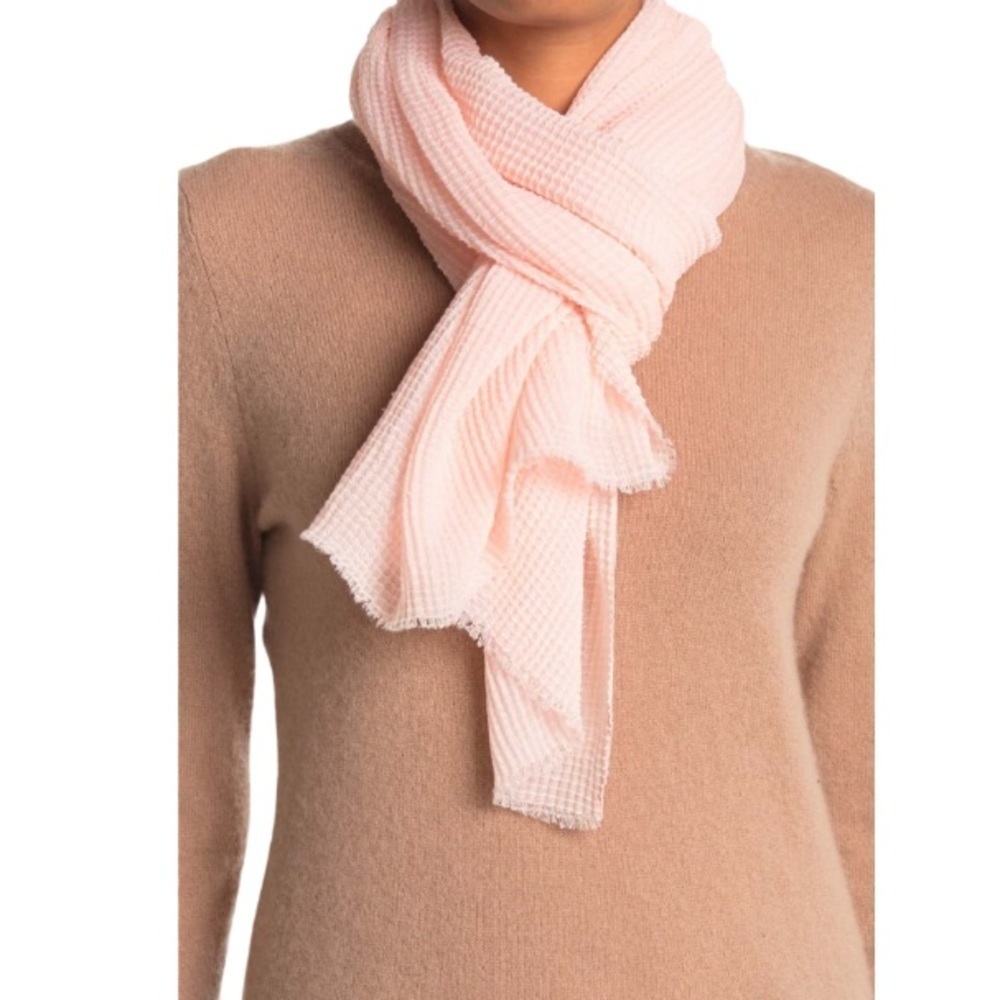 BCBG Women’s Pink Oversized Pleated Wrap Scarf NWT